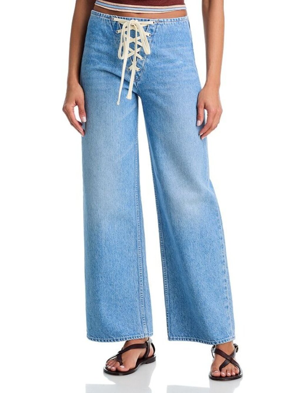 MOTHER The Laced Up Smoothie Sneak Jeans in Munchies Size 24